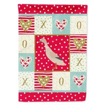 Carolines Treasures CK5285GF 11 x 0.01 x 15 in. West Harlequin Duck Love Flag Garden Size