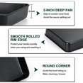 thumbnail image 3 of 9.4 Inch Toaster Oven Pan with Lid Set of 2 (1 Pan & 1 Lid), Nonstick Lasagna Cake Pan Rectangular Tray for Baking Roasting Storing, Stainless Steel Core & Plastic Cover, Oven & Freezer Safe, 3 of 7