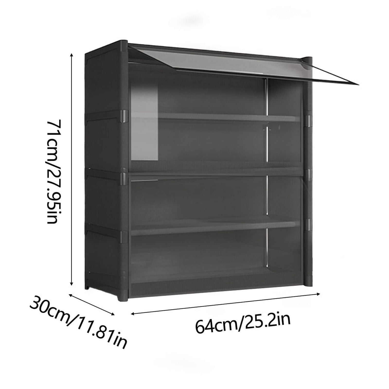 Ycandiee Shoe Cabinet, 4 Tier, shoe Storage, vertical Shoe Rack For Small Spaces, Tall Narrow Shoe Cabinet Organizer For Closet Entryway, free Stacking, Free Design To Save Space Shoe Shelf