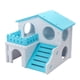 thumbnail image 2 of Casa de hámster para mascotas con escalera, nido, cabaña de troncos, juguetes para dormir de animales (azul) Likrtyny Oficina Multiescena Multifunción, 2 of 8
