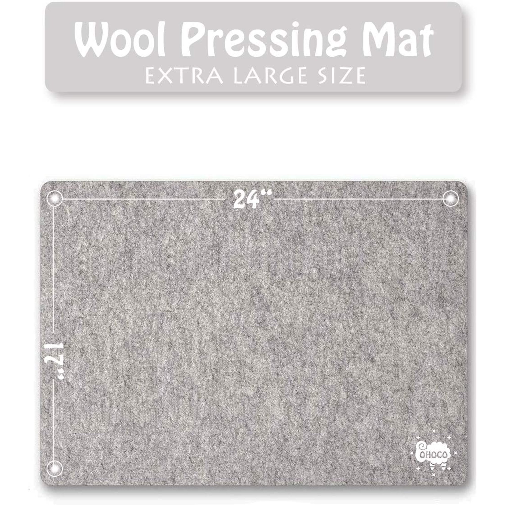 Wool Pressing Mat for Quilting - 22x60 XL Extra Large Felt Ironing