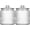 Ribbed Glass Gallon Cookie Jar - 2 Pack, variant on Airtight Glass Cookie Jar with Lid - Clear Food Storage Container for Cookies, Candy, Flour, and Pantry Organization