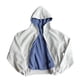 thumbnail image 5 of MHFRRA Chaqueta Tipo Sudadera Reversible A Cuadros con Capucha y Cremallera Frontal con Cordón, Ajuste Cómodo, Estilo Deportivo Informal, Ropa de Abrigo Gris, 5 of 5