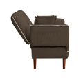thumbnail image 6 of Canddidliike Convertible Upholstery Loveseat Modern Futon Sofa Bed w/Adjustable Angle in Brown, 6 of 8