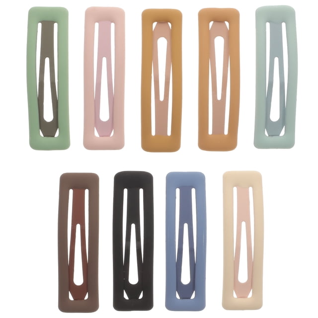 CRAFTHROU Simple Hair Barrettes Pink Tone Iron Resin for Teenagers School Events