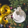 thumbnail image 2 of Bewildely Adorno navideño transparente, bola de plumas redonda, adornos de bolas de plástico transparente, decoración de árbol de Navidad, colgante Decoración del hogar No. 4 Bewildely HA042018-04, 2 of 6