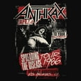 thumbnail image 2 of Junior's Anthrax Welcome To Your Nightmare Distressed  Racerback Tank Top, 2 of 5