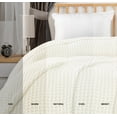 thumbnail image 4 of Utopia Bedding 100% Cotton Waffle Weave Blanket Queen Size for Bed - Lightweight, Breathable Summer Blankets Soft and Cozy, Gift for Mother’s Day Home Decor (Ivory, 90x90 Inch), 4 of 8