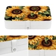 thumbnail image 4 of Sunflower PU Leather Necklace Organizer Jewelry Boxes Display Case with Removable Compartment, Portable, 4 of 6