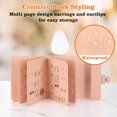 thumbnail image 5 of PU Leather Travel Jewelry Organizer Case, Portable Book Design Jewelry Case, for Ring Pendant Stud Earring Necklace Bracelet, Organizer Storage Holder Boxes, 5 of 7