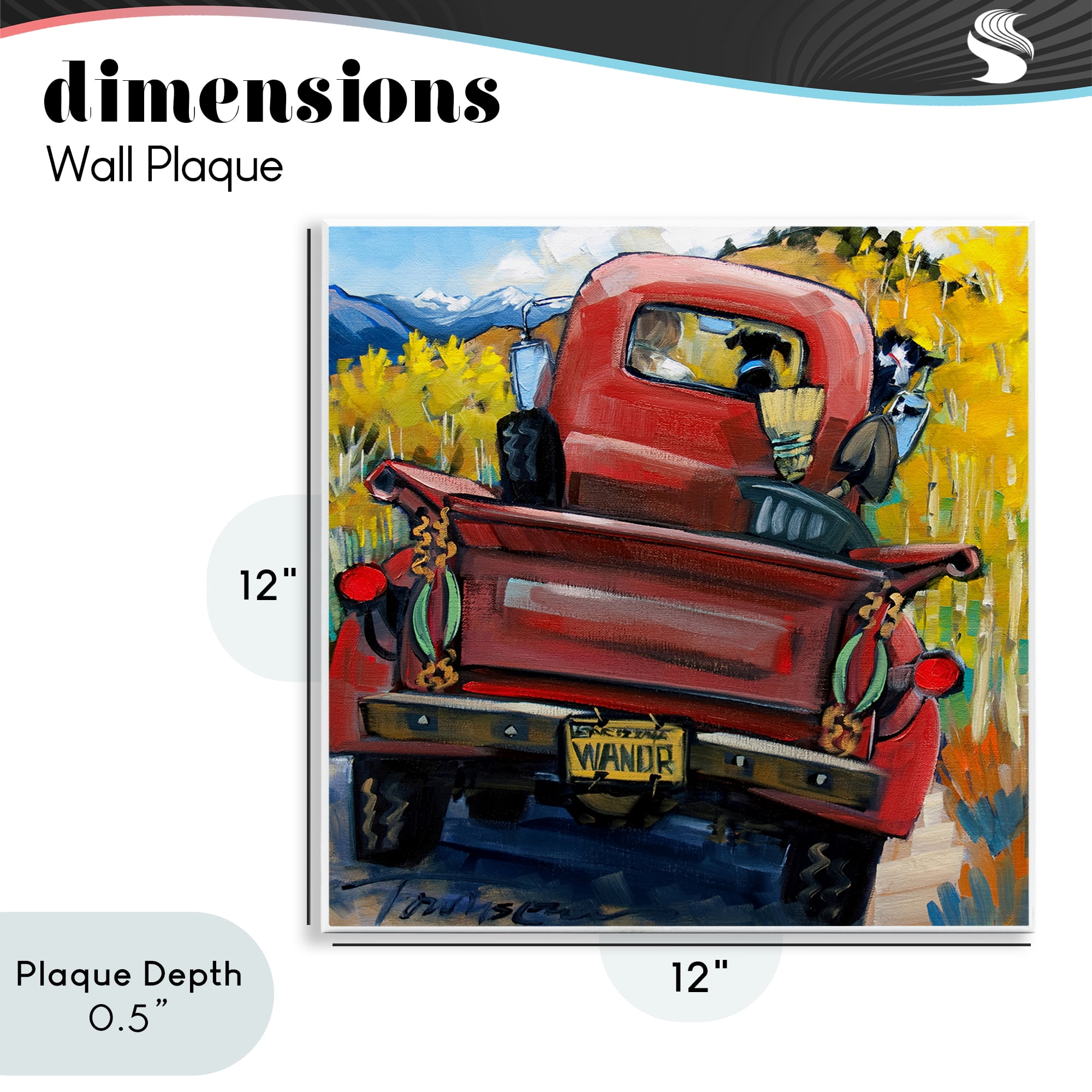 Stupell Industries Wander Truck Through Wheat Grass Wall Plaque Art, design by CR Townsend