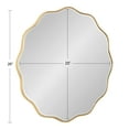 thumbnail image 6 of Kate and Laurel Viona Modern Scalloped Wall Mirror, 26 Inch Diameter, Gold, Decorative Round Wall Mirror with Unique Rippled Edge and a Glamorous Silver Finish, 6 of 8