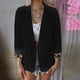 thumbnail image 1 of Chaqueta de traje de mujer Cárdigan de manga larga Chaquetas de negocios de longitud media para CasualBlackXL, 1 of 4