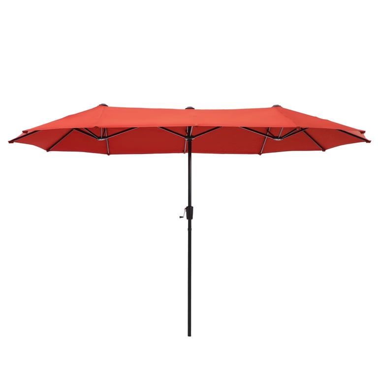 Mf Studio 13 ft Large Patio Umbrella Double sided Outdoor Market Umbrella Orange Red Mf Studio 13 ft Large Patio Umbrella Double sided Outdoor Market Umbrella Orange Red