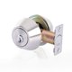 thumbnail image 1 of Rulart Cerradura de cerrojo de doble llave, con llave en ambos lados, cerrojo de cilindro ajustable de 2 vías (privacidad/paso), acero inoxidable satinado (plata, cilindro único) (plata, doble cara), 1 of 5