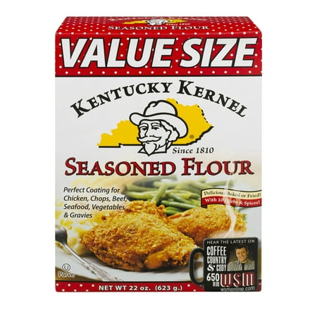 (3 Pack) Kentucky Kernel Seasoned Flour, 22 oz (Best Seasoned Flour For Fried Chicken)