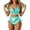 Green, variant on Women's High Waisted Control Tankini Two Piece Swimwear Stretchy Bathing for Beach Summer