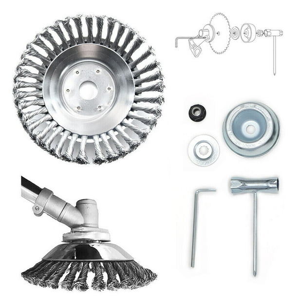 Jinyi 8 inch Steel Wire Wheel Brush Cutter Weed Eater Trimmer Head with