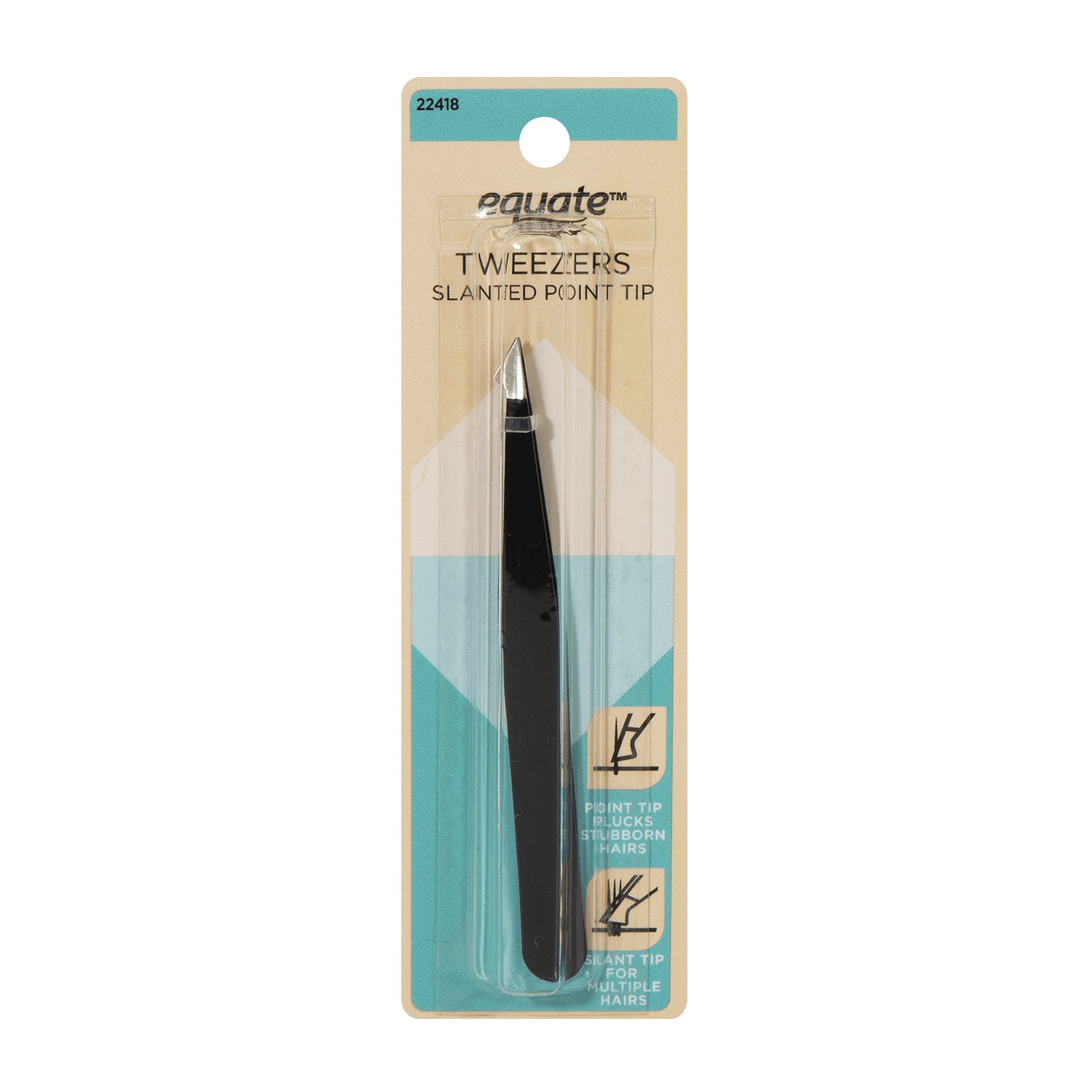 Equate Stainless Steel Slanted Point Tip Tweezer