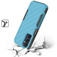 thumbnail image 6 of Designed for Motorola Moto G Stylus 5G 2024 Hybrid lined shockproof dual layer Rugged 2in1 Hard PC & Silicone TPU Non Slip Textured Tough Phone Case Cover [Sky Blue], 6 of 11
