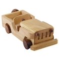 thumbnail image 4 of Benzara Handcrafted Open Jeep Wooden Toy for Kids, Brown, 4 of 4