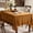 Gold, variant on Velvet Tablecloth with Decorative Ruffle 60x84 Inch Beige
