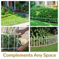 thumbnail image 4 of Sunnydaze Roman 18" x 22" White Iron Decorative Garden Fence Panels (20 Count), 4 of 17