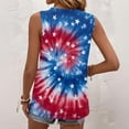 thumbnail image 6 of 250th Anniversary Tank Tops for Women 2026 - Patriotic Tie-Dye Square Neck Sleeveless Tees - 1776-2026 USA Star Print Casual Summer Blouse Dark Blue M, 6 of 6