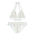 thumbnail image 2 of Colorful Polka Dots Strappy Swimsuit Bikini Set-Beach Pool Wear-Jacuzzi, 2 of 8