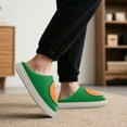 thumbnail image 4 of Smile Face Slippers for Women and Men Retro Comfy PU Leather Slip-On House Shoes with Memory Foam Warm Soft Flat Slides for Indoor & Outdoor, 4 of 5