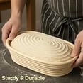 thumbnail image 6 of Bread Proofing Baskets Set of 2, 10 inch Sourdough Proofing Basket w/Liners Perfect for Professional & Home Sourdough Bread Baking (Oval), 6 of 8