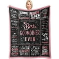 thumbnail image 1 of LHSHID Godmother Gifts Blanket Godmother Gifts from Godchild Gifts for Godmother Best Godmother Gifts Godmother Birthday Gifts from Godson Goddaughter God Mother Gifts for Women 30"x40", 1 of 6