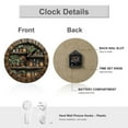 thumbnail image 3 of Wall Clock Decorative - Rustic Greenery Shelf Print 2D Vintage Wall Clocks Battery Operated Silent Non-Ticking for Bedroom, Living Room, Kitchen, Office, Classroom, 10 Inch, 3 of 7