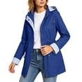 thumbnail image 6 of Winter Jackets for Women Plus Size Turndown Collar Long Sleeve Solid Color Waterproof Mesh Lining Windbreaker with Zipper Pockets for Hiking Camping Casual Outdoor Activities, 6 of 10