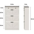 thumbnail image 6 of Vabches Shoe Storage Cabinet with 3 Flip Drawers & 2 Drawes for Entryway, Freestanding Narrow Shoe Rack Organizer for Hallway, Closet, 6 of 9