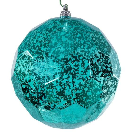 6" Teal Honeycomb Mercury Orn 2/Bag