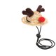 thumbnail image 4 of Dragón barbudo Gorro de Papá Noel Bufanda Reptil Sombrero de alce de paja ajustable y bufanda Disfraz de Navidad para fotos de fiestas navideñas (Sombrero de alce, bufanda roja, sombrero L), 4 of 5