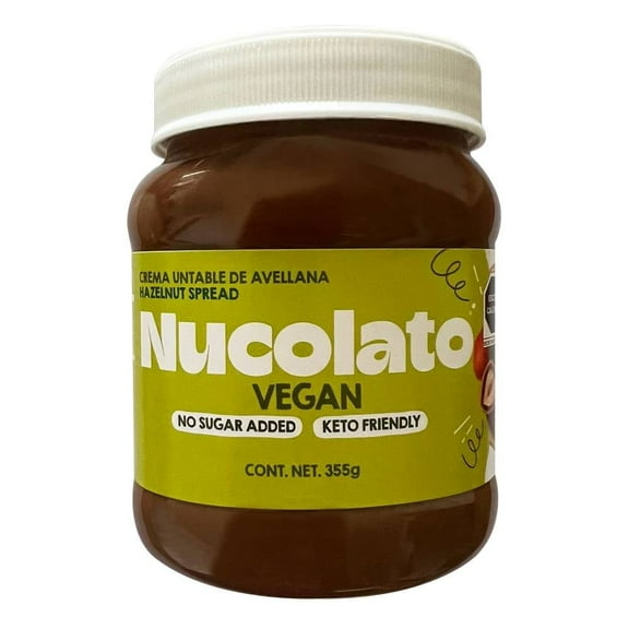 Crema de avellana Nucolato vegana untable 355 g