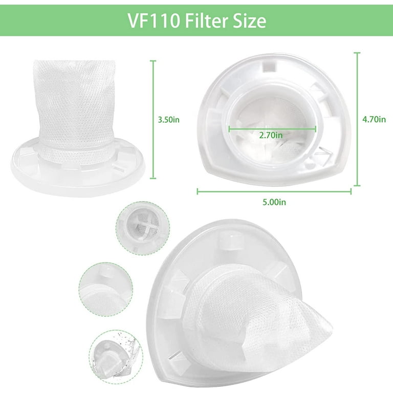 4 Pack Vacuum Filter Replacement for Black and Decker VF110