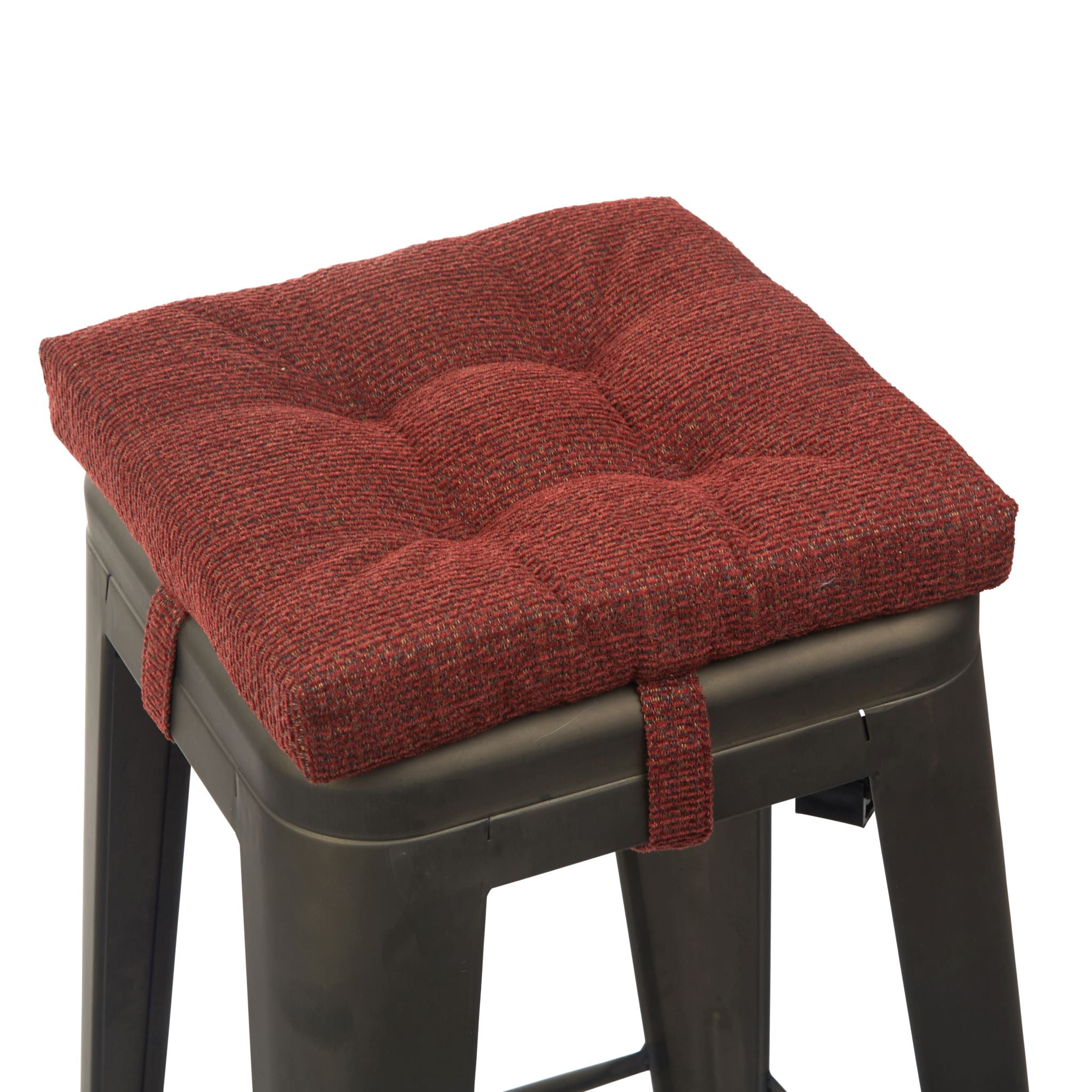 Klear Vu Gripper Square 15" x 15" Bar Stool Cushion with Velcro Straps - Set of 4