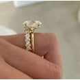 thumbnail image 3 of vylahjewellery 14K Yellow Gold Anniversary Ring 3 CT Moissanite Diamond Ring Oval Cut Ring Best Diamond Engagement Ring, 3 of 4