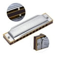 thumbnail image 2 of Suzuki 1072-A Folkmaster Standard 10-Hole Diatonic Harmonica Key of A 20 Tone for Beginner Student, 2 of 7