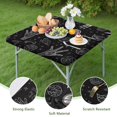 thumbnail image 4 of Black Gothic Hand Skull Star Pattern Square Fitted Tablecloth with Elastic Edge,Square Table Cover,Washable Elastic Table Cover for Home Kitchen Party Decor 36"x36", 4 of 6