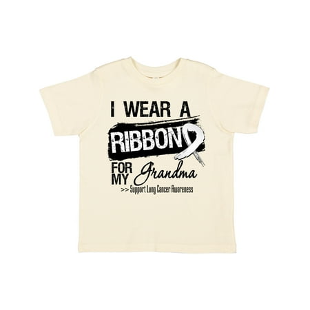 

Inktastic Grandma Lung Cancer Ribbon Gift Toddler Boy or Toddler Girl T-Shirt