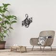 thumbnail image 6 of 1pc Music Notes Wall Art Metal Wall Art Decor Musical Notes Sign Black Hanging Sculpture for Home Office Bedroom, 6 of 7