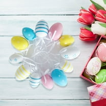 12Pcs Easter Hanging Eggs, Colorful Plastic Easter Eggs Easter Hanging Ornaments Easter Decoration, Random Style