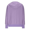 thumbnail image 6 of Hoodies for Women Plus Size Zip up Drawstring Solid Long Sleeve Hoodies Sweatshirts Loose Casual Fall Winter Coat Jacket with Pocket, 6 of 7