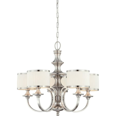 

Nuvo Candice 60/4735 5-Light Chandelier - 28W in. - Brushed Nickel