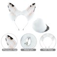 thumbnail image 3 of Diadema de felpa Adepaton Orejas de conejo Headwear Tail Set tocado Animal Fiesta de Halloween, 3 of 5