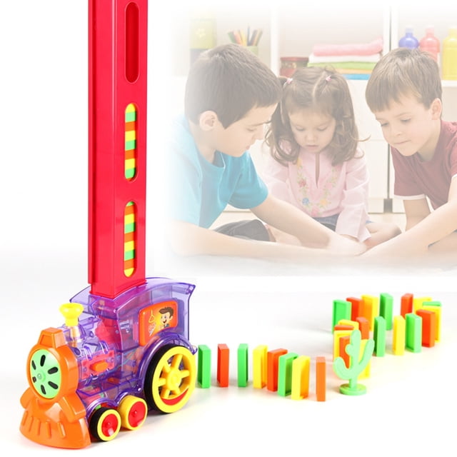Pull Train Set Automatic Train Toy Set Kids Train Set With Sound And Light Educational Toys Game For Boys And Girls